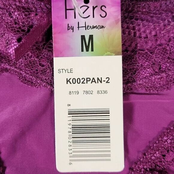 Hers by Herman Lace Trimmed Panties 2Pc Sz M - Picture 7 of 8